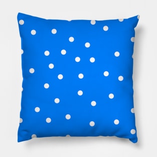 Polka Dots | Polka Dot Blue and White | Artistic Design Pillow