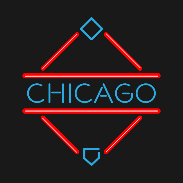 Chicago C's Neon Diamond by CasualGraphic