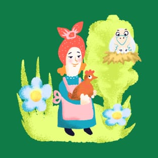 Garden woman with chicken T-Shirt