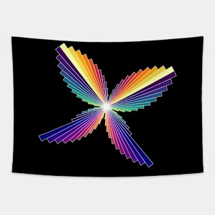 Dusk Butterfly | Flying Wings Bar Charts Black Tapestry