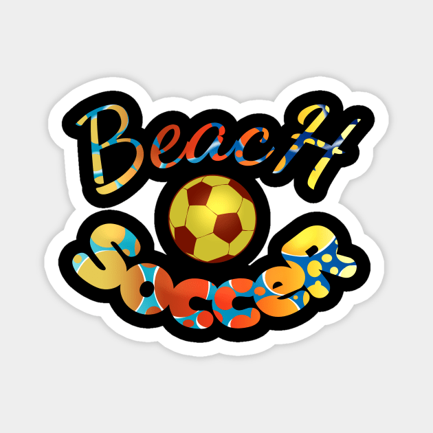 Beach soccer season Magnet by Zimart