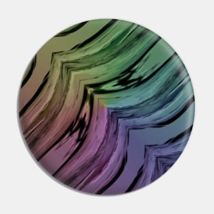 Rainbow Zebra Print Design Animal Pin