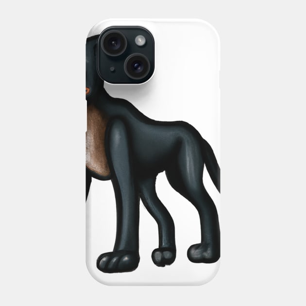 Cute Black Panther Drawing Phone Case by Play Zoo