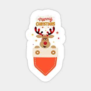 Deer Christmas Magnet