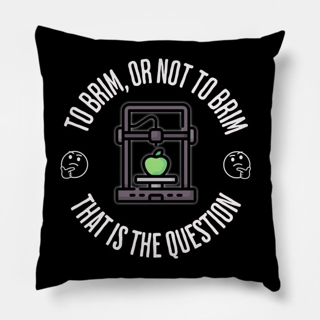 To Brim or Not to Brim, That is the Question Pillow by ZombieTeesEtc