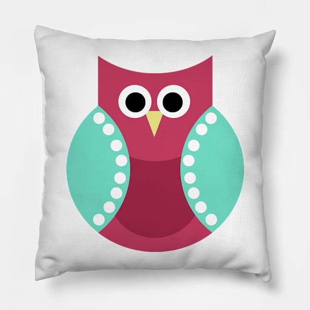 Cute Owl (Version Two) Pillow by albdesigns