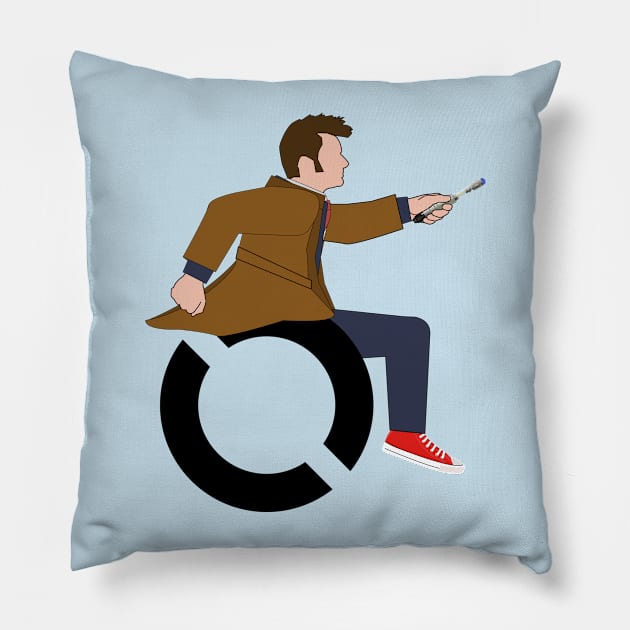 Rolling Tenth Doctor Pillow by RollingMort91