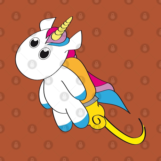 Unicorn Fly with Jetpack by HappyGiftArt