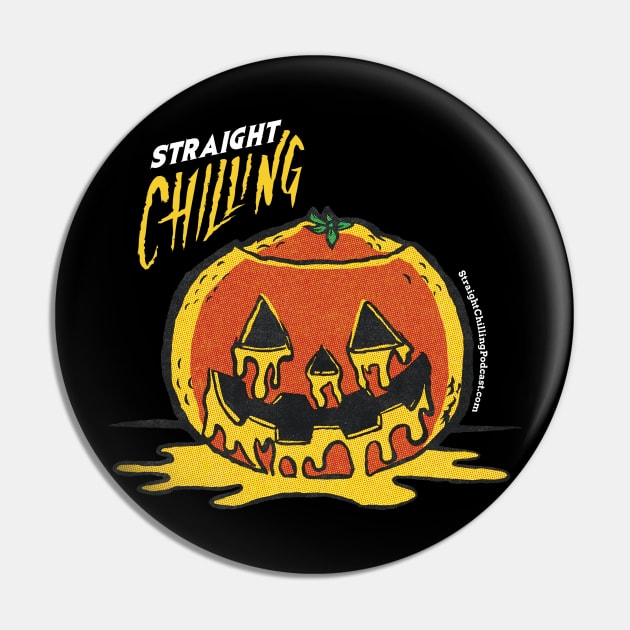 Jack-O-Lantern w/ Extra Pulp (dark) Pin by Straight Chilling Podcast