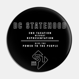 DC STATEHOOD (back) Pin