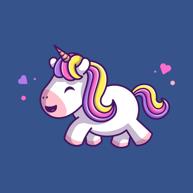 Cute Unicorn Walking Cartoon by Catalyst Labs