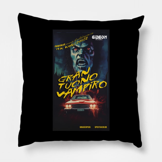 Vampire Thunder (1989) Italian Pillow by JankCitySparrow