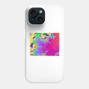 Yellow Fractal Floral Pattern Phone Case