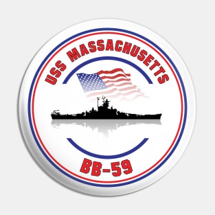 USS Massachusetts BB-59 Pin