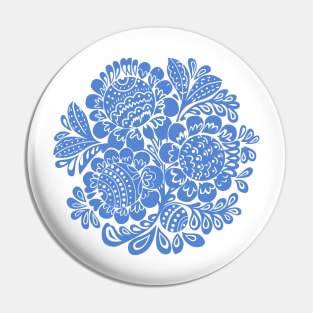 Flower circle Blue Pin