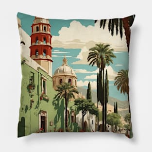 San Pedro Tlaquepaque Mexico Vintage Tourism Travel Pillow