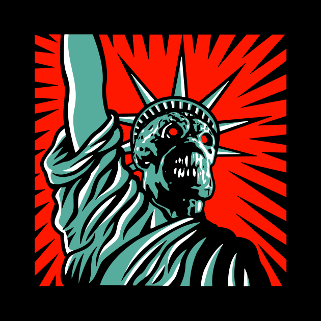 Martian Liberty - no black line by Uwantmytees