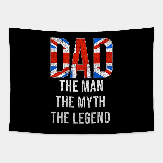 English Scottish Welsh Or Irish Dad The Man The Myth The Legend - Gift for English Scottish Welsh Or Irish Dad With Roots From English Scottish Welsh Or Irish Tapestry by Country Flags