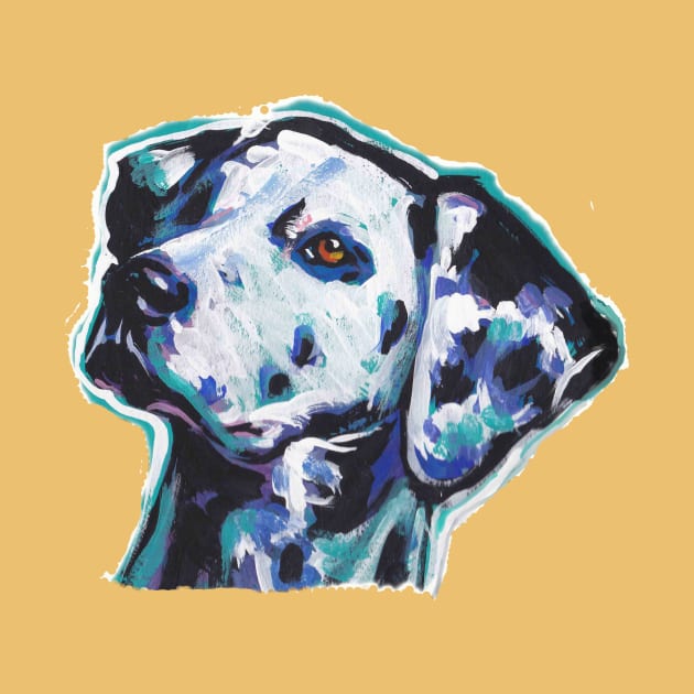 DALMATIAN Dog Bright colorful pop dog art by bentnotbroken11