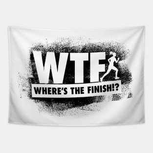 Where's The Finish - Female Runner Tapestry