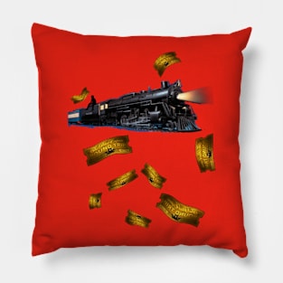 Polar express rain and the tickets design Pillow