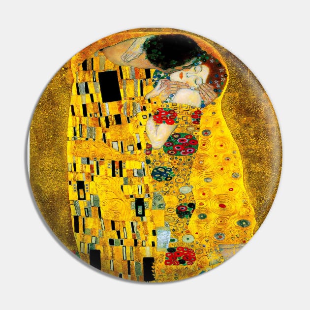 Gustav Klimt The Kiss 1907 Belvedere Museum Painting Print Pin by posterbobs