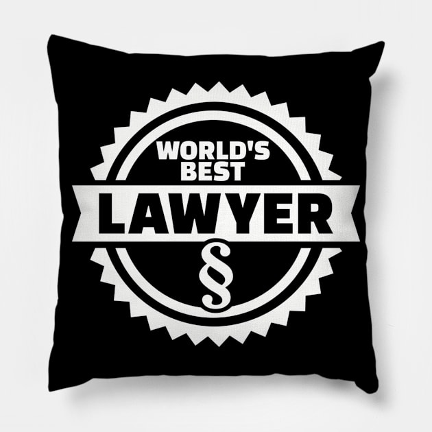 World's best Lawyer Pillow by Designzz