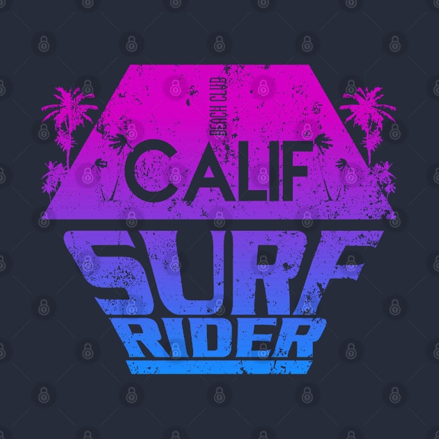 Calif Surf Rider Typography palm tree by SSSD