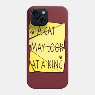 Yellow graphic design of cat Phone Case