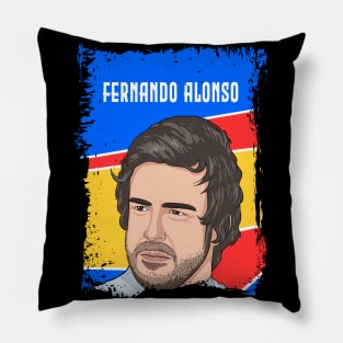 Fernando Alonso Illustration Tribute Pillow