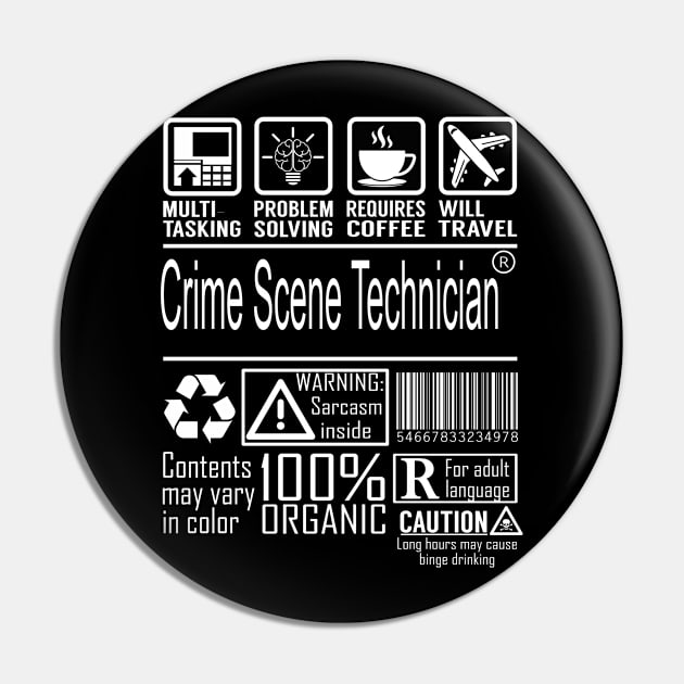 Crime Scene Technician Multitasking Pin by Aleksandrnmpv Creative