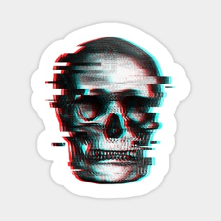 skull with colourful gradient Magnet