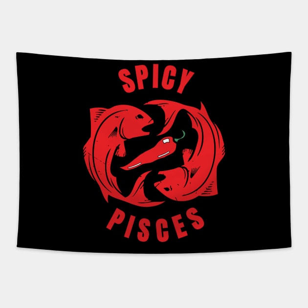 Spicy Pisces Horoscope Birthday Star Sign Zodiac Tapestry by atomguy