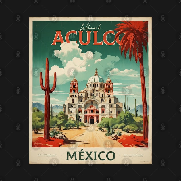 Aculco Estado de Mexico Sunset Tourism Travel Vintage Poster by TravelersGems