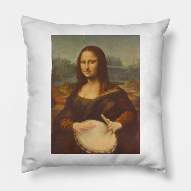 Bongo Lisa Pillow by jurjenbertens