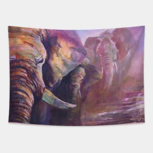 Pink Elephants T-Shirt Tapestry