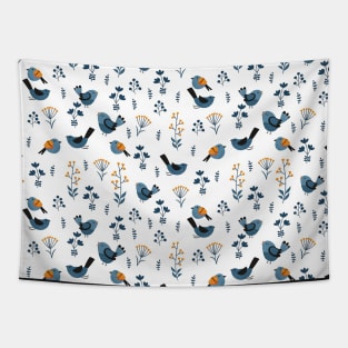 Winter birds Tapestry