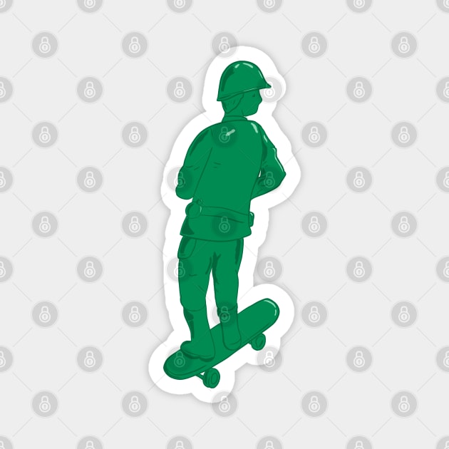 Toy Soldier Skater Magnet by MisterThi