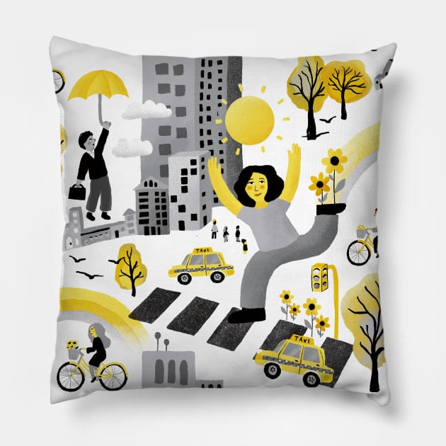 Finding Sunshine Pillow by Salty Siren Studios