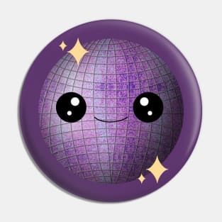 Kawaii Disco Ball in Purple Pin