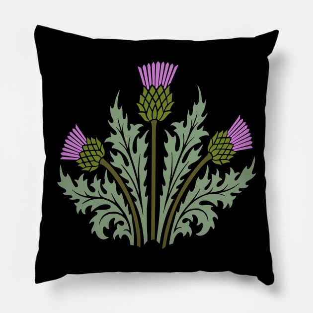 Scotch Thistle Pillow by KarwilbeDesigns