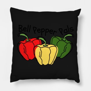Hand Drawn Bell Peppers Minimal Pillow