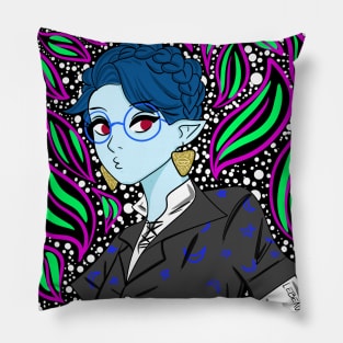 the green elf in magical space pattern ecopop Pillow