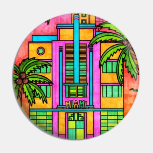 Colorful Miami Pin