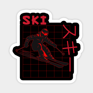 Ski Japan Japanese 90s style Magnet