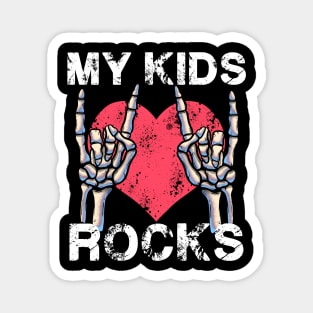 My Kids Rocks Let's Rock Mother Vintage Retro Father Concert Magnet