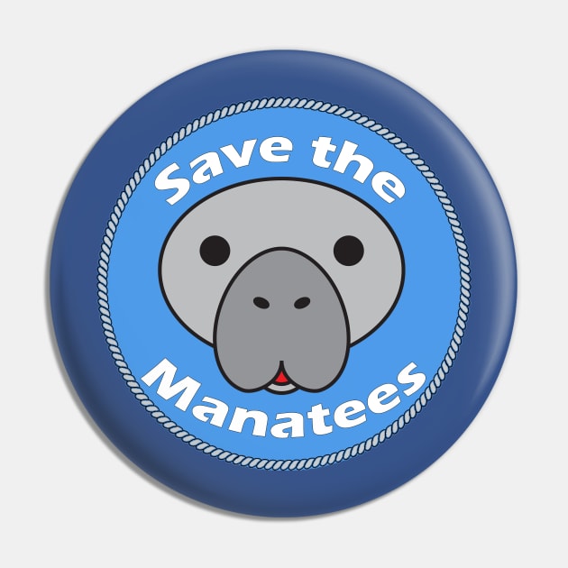 Save the Manatees Pin by outrigger