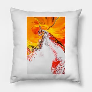 Warm Hues Abstract Pillow