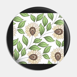 Spring Pattern with Floral Motifs Pin