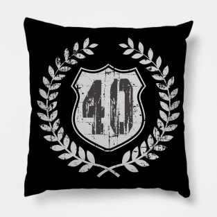 Vintage Old No. 40 T-Shirt Pillow